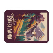 Transsilvanien Landschaft Illustration Reise Kunst Magnet (Horizontal)