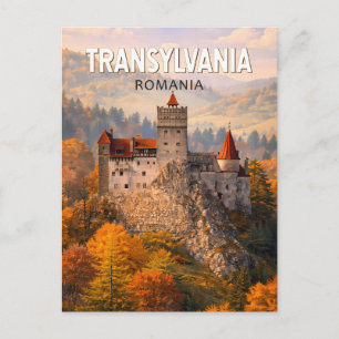 Transsilvanien Rumänien Illustration Reise Kunst V Postkarte