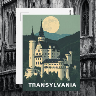 Transsilvanien Rumänien Schloss Retro Vintage Goth Postkarte