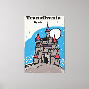 Transsilvanien-Schloss Vintage-Reiseposter Leinwanddruck