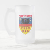 Transsilvanienwappen Mattglas Bierglas (Links)