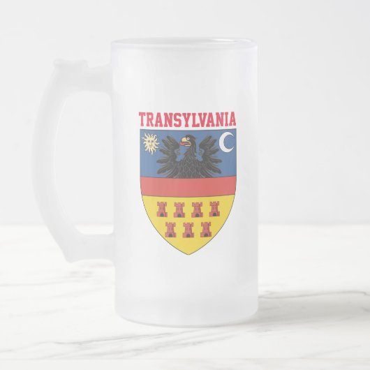 Transsilvanienwappen Mattglas Bierglas (Links)