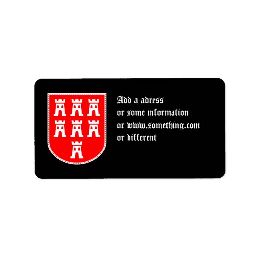 Transsilvanisches sächsisches Wappen Adressaufkleber (Vorne)