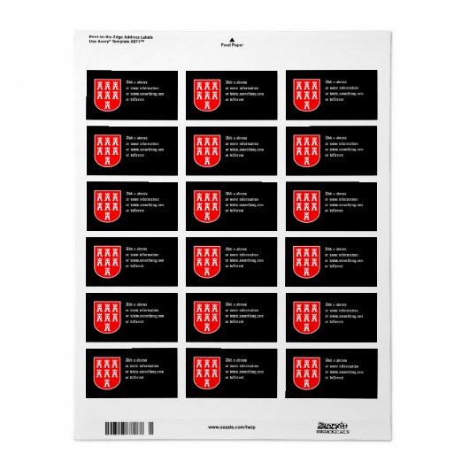 Transsilvanisches sächsisches Wappen Adressaufkleber (Vorne)