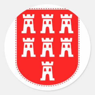 Transsilvanisches sächsisches Wappen Runder Aufkleber