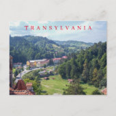 Transsylvania Bran Panoramaaussicht Postkarte (Vorderseite)