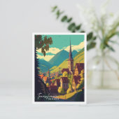 Transsylvania Rumänien Vintage-Illustration Postkarte (Stehend Vorderseite)