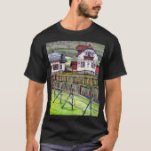 Transsylvania Village, rumänische Landschaftsmaler T-Shirt (Vorderseite)