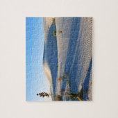 Transverse Dunen, Yucca, frühe Morgensonne Puzzle (Vertikal)