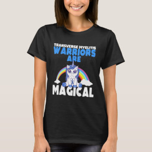 Transverse Myelitis Awareness Magical Unicorn Blue T-Shirt