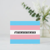 #TRANSWOMENAREWOMEN-Flag Postkarte (Stehend Vorderseite)