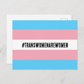 #TRANSWOMENAREWOMEN-Flag Postkarte (Vorne/Hinten)