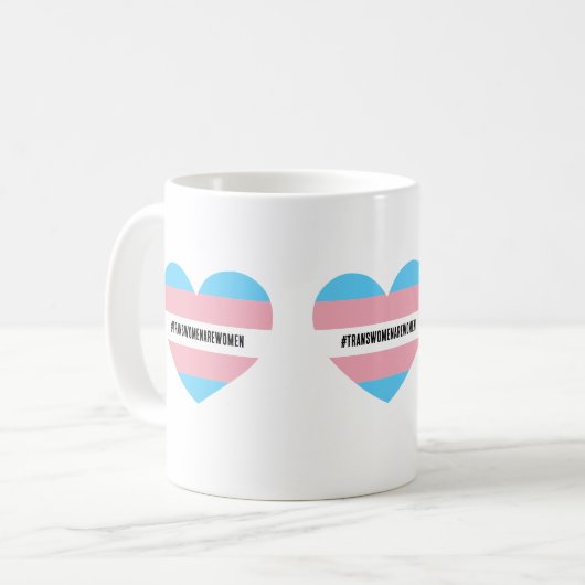 #TRANSWOMENAREWOMEN Herz Kaffeetasse (Vorderseite Links)