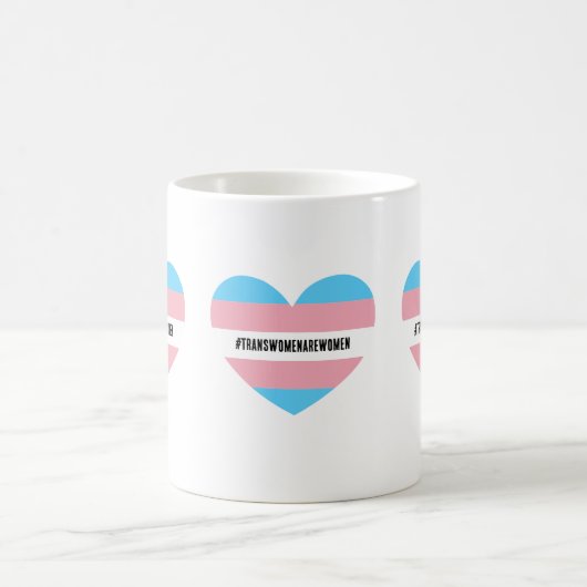 #TRANSWOMENAREWOMEN Herz Kaffeetasse (Mittel)
