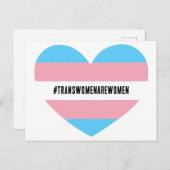 #TRANSWOMENAREWOMEN Herz Postkarte (Vorne/Hinten)
