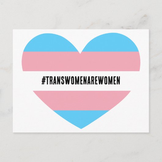 #TRANSWOMENAREWOMEN Herz Postkarte (Vorderseite)