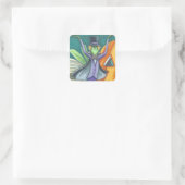 TRANSYLVANIA VAMPIRE PRAYING MANTIS, HALLOWEEN BUG QUADRATISCHER AUFKLEBER (Tasche)