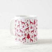 Transylvanian Hound Weihnachtsdesign Kaffeetasse (Vorderseite Links)