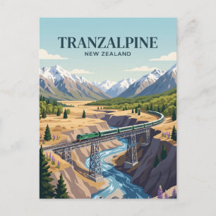 TranzAlpine (Südliche Alpen) Neuseeland Postkarte