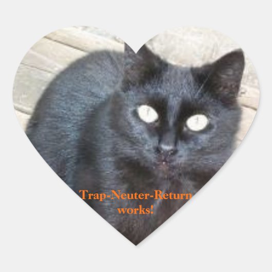 Trap-Neuter-Return-Herzkleber Herz-Aufkleber (Vorderseite)