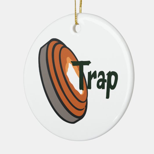 Trap Shooting Keramik Ornament (Links)