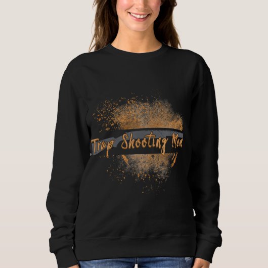 Trap Shooting Mama Explodieren Klay-Staub für Fall Sweatshirt (Vorderseite)