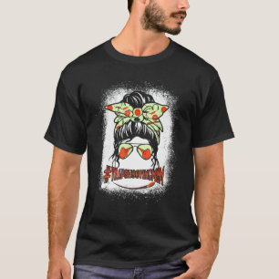 Trap Shooting Mama Messy Bun Hair Brillen Funny Sh T-Shirt