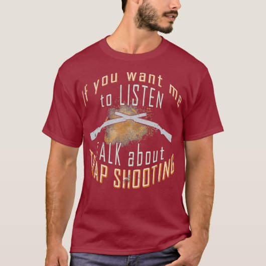 Trap Shooting Shirt Funny Target Clay-Taube (Vorderseite)