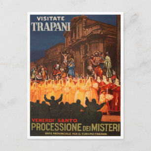Trapani, Italien, Processione dei Misteri Reise Postkarte