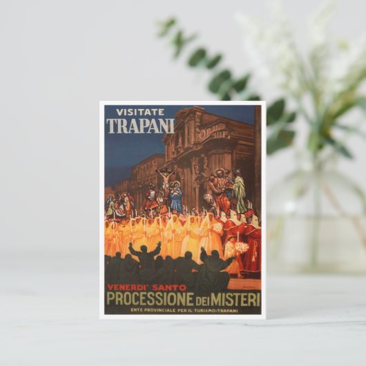 Trapani, Italien, Processione dei Misteri Travel Postkarte (Stehend Vorderseite)