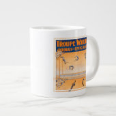 Trapez, Akrobaten und Flugtrampolis Jumbo-Tasse (Vorderseite Rechts)