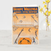 Trapez, Akrobaten und Flugtrampolis Karte (Gelbe Blume)