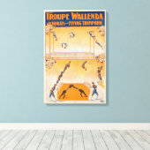 Trapez, Akrobaten und Flugtrampolis Leinwanddruck (Insitu (Holzboden))