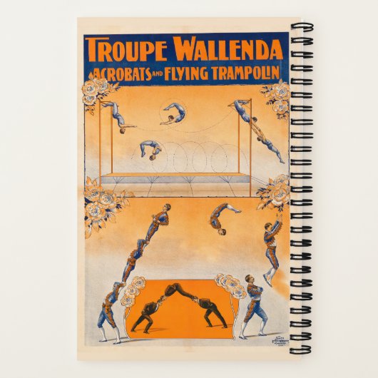 Trapez, Akrobaten und Flugtrampolis Notizblock (Rückseite)