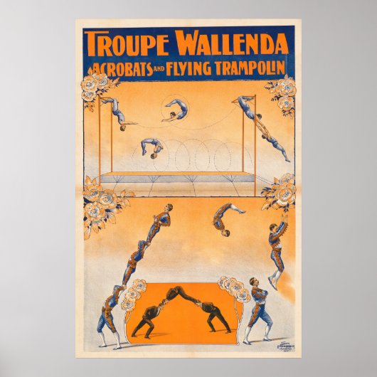 Trapez, Akrobaten und Flugtrampolis Poster (Vorne)
