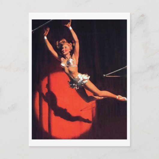 Trapez Pin Up Postkarte (Vorderseite)
