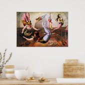 Trapezakrobaten von Frauen im Zirkus Poster (Küche)