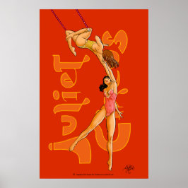 Trapeze Artists Acrobats Juliet Circus Poster