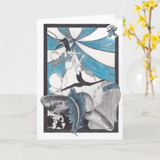 Trapeze Birthday Karte (Gelbe Blume)