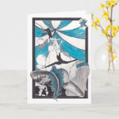 Trapeze Geburtstag Karte (Gelbe Blume)