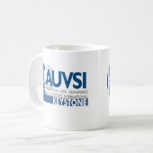 Trapezfehler-AUVSI Kaffee-Tasse Kaffeetasse (Vorderseite Links)