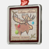 Trapezfehlercolorado-Elchkunst Ornament Aus Metall (Links)