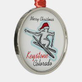 Trapezfehlercolorado-Weihnachtsmannmütze Ornament Aus Metall (Rechts)