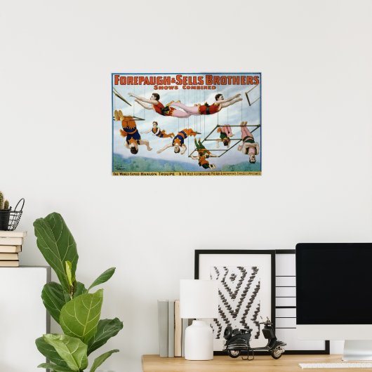 Trapezkünstler / Forepaugh & Selle Brothers Poster (Heimbüro)