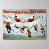 Trapezkünstler / Forepaugh & Selle Brothers Poster (Vorne)