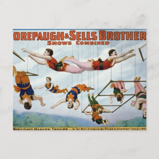 Trapezkünstler / Forepaugh & Selle Brothers Postkarte (Vorderseite)