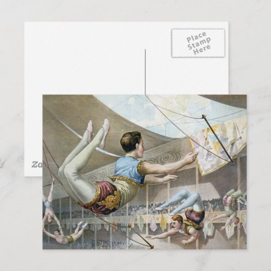 Trapezkünstler Postkarte (Vorne/Hinten)