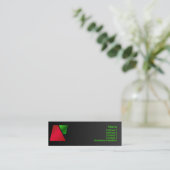 Trapezoid-Visitenkarte Mini Visitenkarte (Stehend Vorderseite)