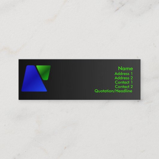 Trapezoid-Visitenkarte Mini Visitenkarte (Vorderseite)