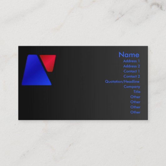 Trapezoid-Visitenkarte Visitenkarte (Vorderseite)